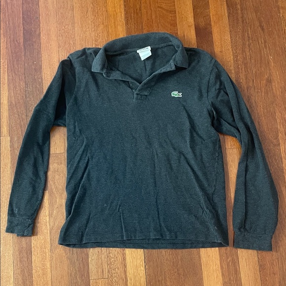 Lacoste Men's Dark Gray Long Sleeve Polo - Picture 1 of 2